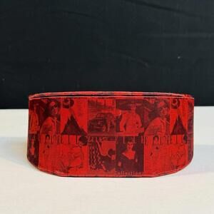 ELLE Red Collage Print Hard Eyeglasses Case | Designer Sunglasses Holder